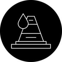 Traffic Cone Circle Icon vector