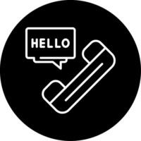Hello Circle Icon vector