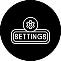 Setting Circle Icon vector