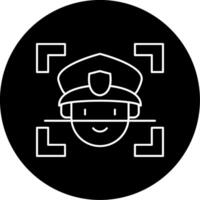 Face Recognition Circle Icon vector