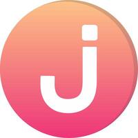 Small j Icon vector