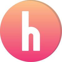 Small h Icon vector