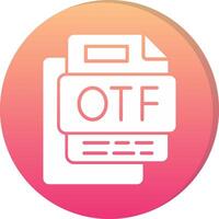 OTF File Circle Icon vector