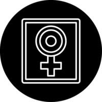 Girl Power Circle Icon vector