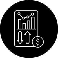 Sales Report Circle Icon vector