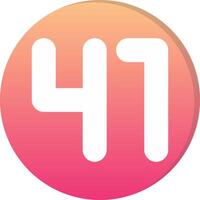Forty one Circle Icon vector