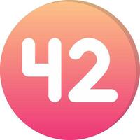 Forty two Circle Icon vector