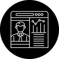 OnCircle Web Presentation Circle Icon vector
