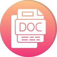 DOC File Circle Icon vector