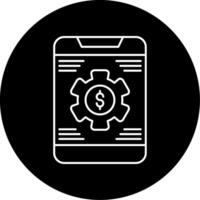 Banking App Settings Circle Icon vector
