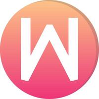 Small w Icon vector