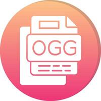 OGG File Circle Icon vector