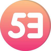 Fifty three Circle Icon vector