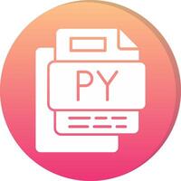 PY File Circle Icon vector