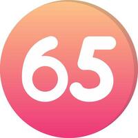 Sixty five Circle Icon vector