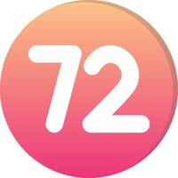 Seventy two Circle Icon vector