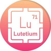 Lutetium Circle Icon vector