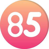 Eighty five Circle Icon vector