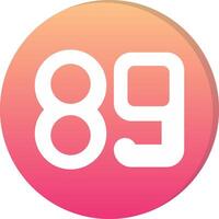 Eighty nine Circle Icon vector