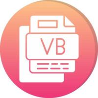 VB File Circle Icon vector