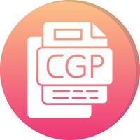 CGI File Circle Icon vector