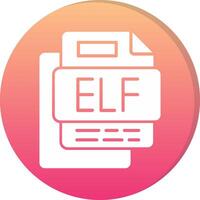 ELF File Circle Icon vector