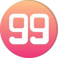Ninety nine Circle Icon vector