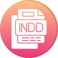 Indd File Circle Icon vector