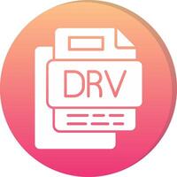 DRV File Circle Icon vector