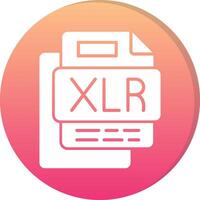 XLR File Circle Icon vector