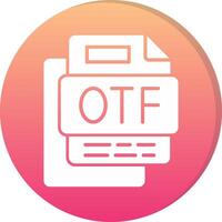 OTF File Circle Icon vector