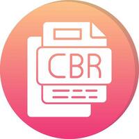 Cbr File Circle Icon vector