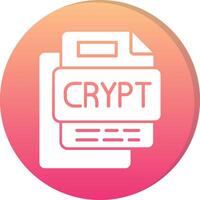 Crypt File Circle Icon vector