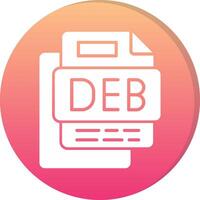 Deb File Circle Icon vector