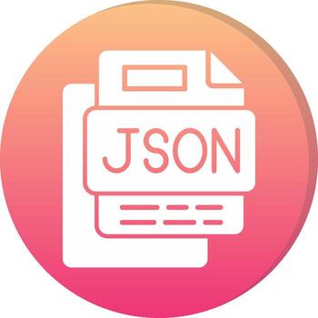 Json File Circle Icon vector