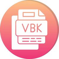 Vbk File Circle Icon vector