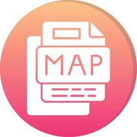 Map File Circle Icon vector