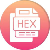 Hex File Circle Icon vector