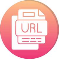 Url File Circle Icon vector