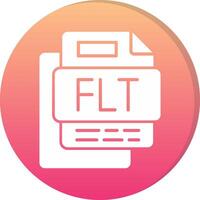 Flt File Circle Icon vector