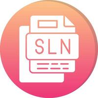 Sln File Circle Icon vector