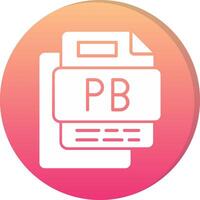 Pb File Circle Icon vector