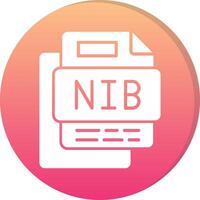 Nib File Circle Icon vector