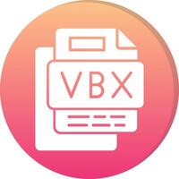 VBX File Circle Icon vector