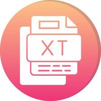 Xt File Circle Icon vector