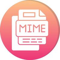 Mime File Circle Icon vector