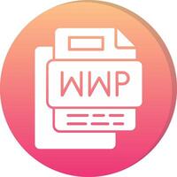 WWP File Circle Icon vector