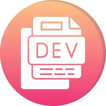 Dev File Circle Icon vector