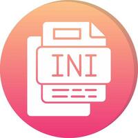 INI File Circle Icon vector