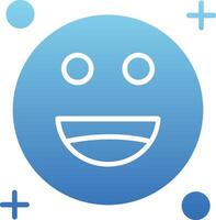 Smile Glyph Gradient Icon vector